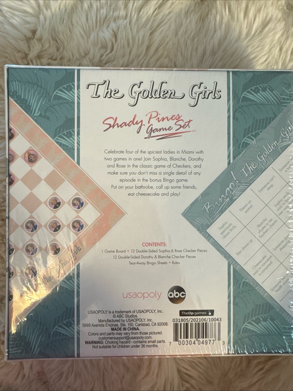 Golden GirlsShady Pines Game Set - Checkers & Bingo NWT - Picture 2 of 2